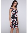 Women's Sexy Floral Bodycon Dress , V Neck Knee-length Cotton / Polyester