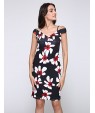 Women's Sexy Floral Bodycon Dress , V Neck Knee-length Cotton / Polyester