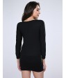 Women's Black/White Mini Dress, Batwing Sleeve Sequin Design