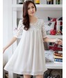 Women's Casual/Daily Cute Plus Size Dress U Neck Above Knee ? Length Sleeve Red / White / Black Summer