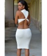 Women'sDaring Back Midi Dress