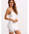 Women's Vintage/Sexy/Bodycon/Casual/Lace/Party Micro-elastic Sleeveless Mini Dress (Lace/Polyester)