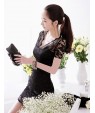 Women's Sexy Lace V Neck Spring Mini Dress