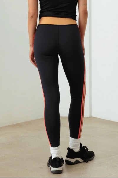 Sleek Vibrant Side Stripes High-Waist Legging