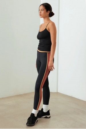 Sleek Vibrant Side Stripes High-Waist Legging