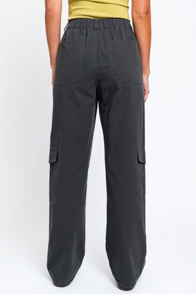 High Waisted Wide Leg Pockets Cargo Pants