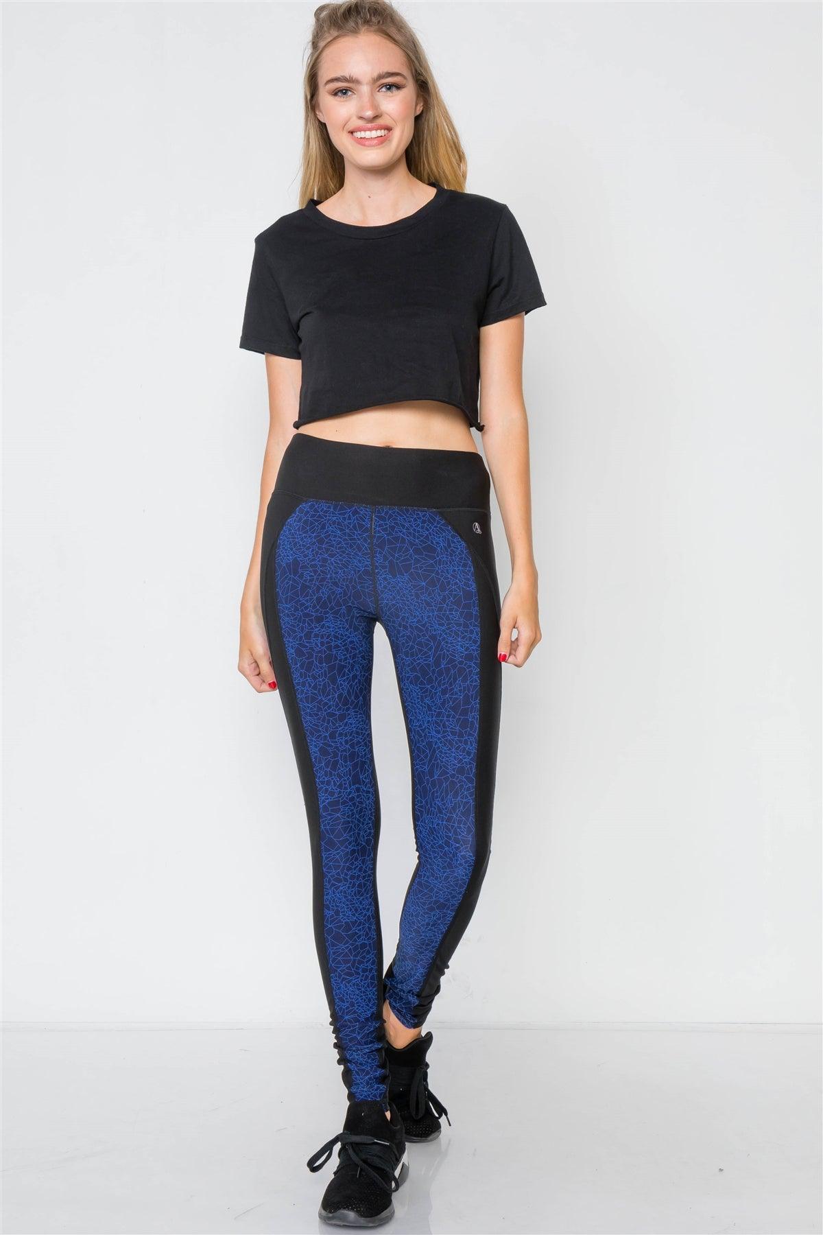 Dazzling Blue Workout Activewear Athletic Leggings