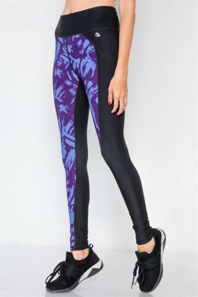 Black Wedgewood Workout Activewear Athletic Leggings