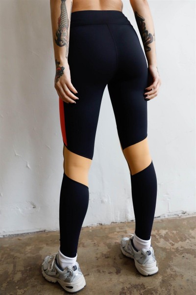 Trendy Color Block High-Waist Workout Leggings