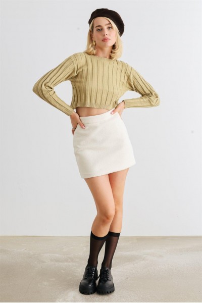 Off-White High Waist Mini Skirt